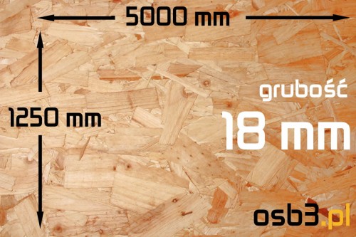 Płyta OSB3 sp 18 mm / 1250x5000 mm