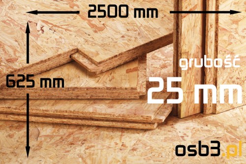 Płyta OSB3 p-w 25mm / 625x2500 mm
